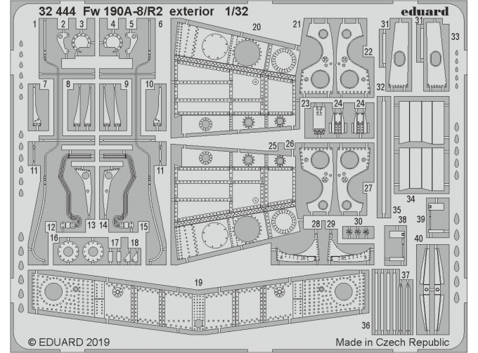 Фототравление для Fw 190A-8/ R2 экстерьер