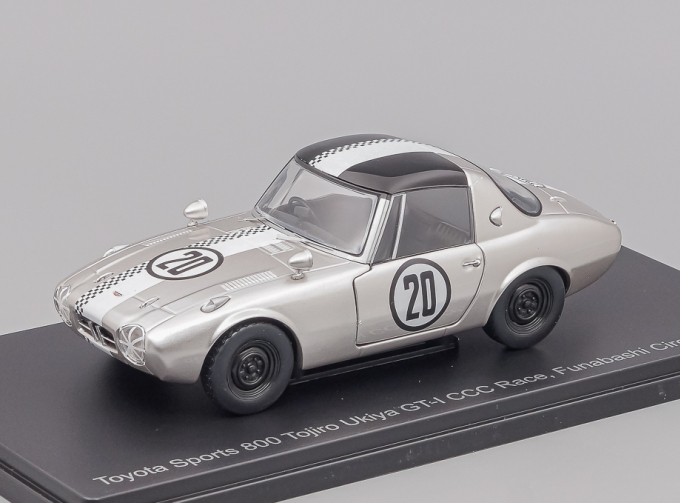 TOYOTA 800 Sports Gt-i N 20 Ccc Race Funabashi Circuit (1965) Tojiro Ukiya, silver / white