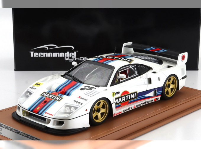 FERRARI F40 Lm N 23 Martini Racing Version (1996) - With 5 Spoke Golden Rims, White