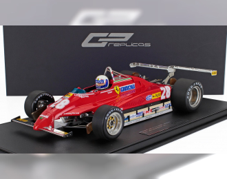 FERRARI F1 126c2 N 28 Long Beach Usa Ovest Gp (with Pilot Figure) (1982) Didier Pironi, Red