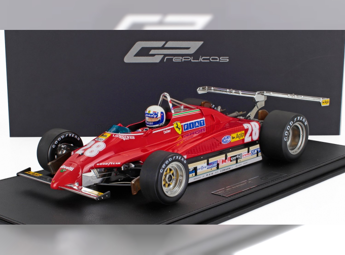 FERRARI F1 126c2 N 28 Long Beach Usa Ovest Gp (with Pilot Figure) (1982) Didier Pironi, Red