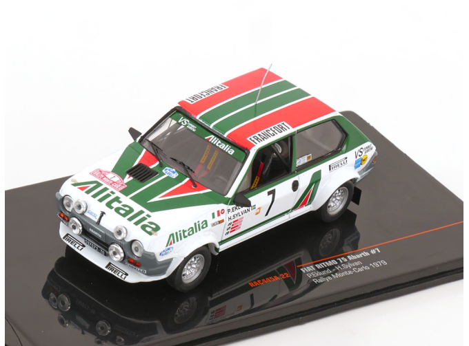 FIAT Ritmo 75 Abarth Alitalia (night Version) №7 Rally Montecarlo (1979) Per Eklund - Hans Sylvan, White Green Red