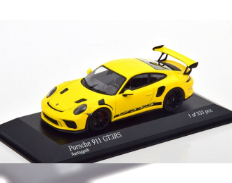 PORSCHE 991 II GT3 RS (2018), racing yellow / black wheels