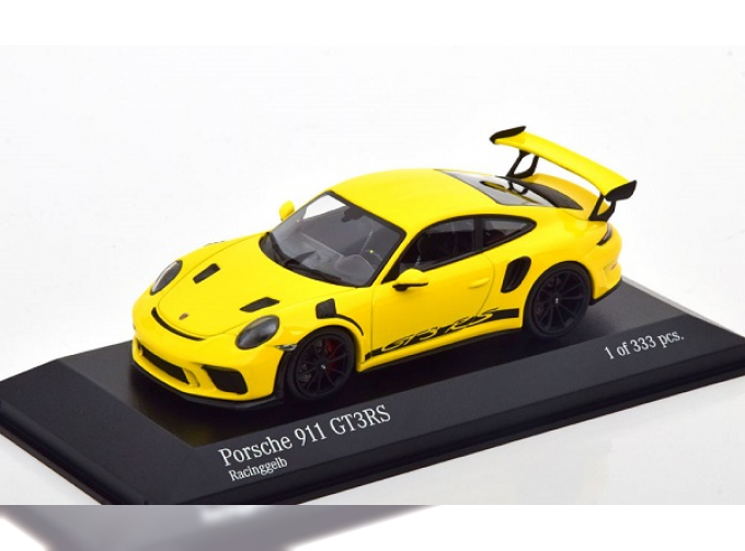 PORSCHE 991 II GT3 RS (2018), racing yellow / black wheels