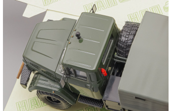 КРАЗ 260 бортовой с тентом (1989), темно-зеленый