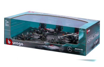 MERCEDES-BENZ GP Set F1 4x W14 Team Mercedes-amg Petronas Formula One №44 Season (2023) Lewis Hamilton - №63 Season (2023) George Russel - W13 №44 Season 2022 Lewis Hamilton - W12 N 44 Season 2021 Lewis Hamilton, Matt Black Silver