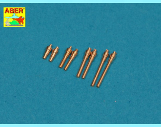 Set of 8 turned cal .50 (12,7mm) U.S. Browning M2 barrels for P- 47 Thunderbolt