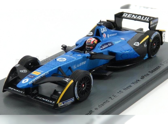 RENAULT Formula-e Z.e.16 Team Renault E.dams N9 New York Gp 2016-2017 P.gasly, Blue Black