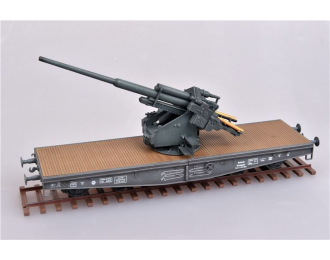 WWII Germany 128mm Flak 40 Anti-Aircraft Railway Car