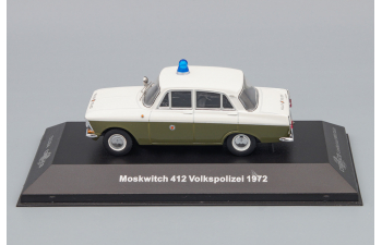 МОСКВИЧ 412 Volkspolizei Народная полиция ГДР (1972), белый / хаки