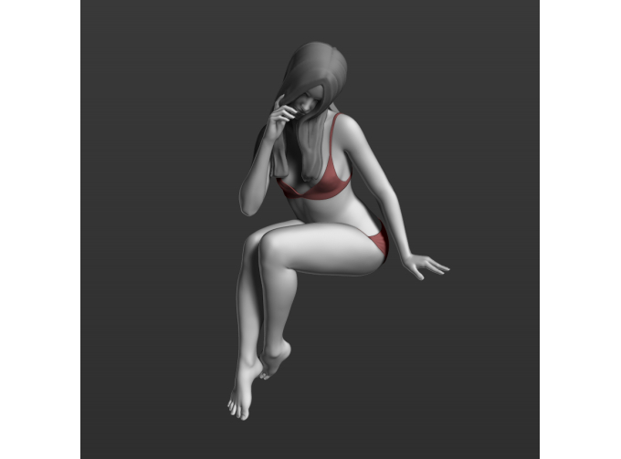 Фигура Девушка на диване, окрашенная