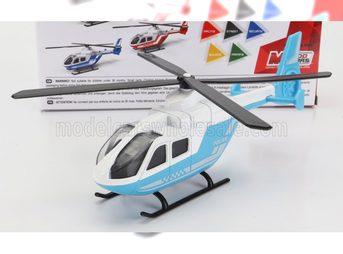 AGUSTA Helicopter Police (2010) - Cm. 15.5, Light Blue White