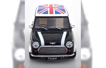 MINI Cooper RHD, dark green-metallic white Union Jack