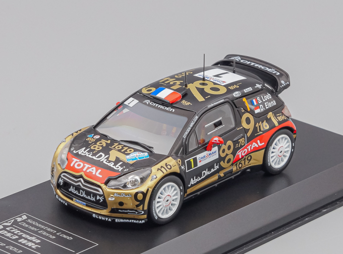 CITROEN Citroen Ds3 Abu Dhabi Wrc N1 Rally France (2013) S.Loeb - D.Elena, matt black / gold / red