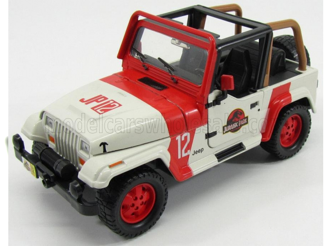 JEEP Wrangler Rubicon Open - Jurassic World Movie 2015, White Red