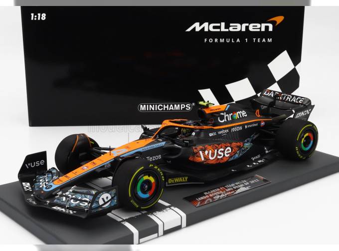 McLAREN F1 Mcl36 Mercedes Team Mclaren N4 Abu Dhabi Gp (2022) Lando Norris, Orange Light Blue