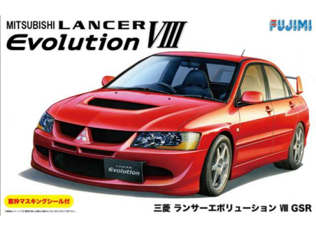 Сборная модель Mitsubishi Lancer Evolution VIII GSR w/ Window Frame Masking 2003
