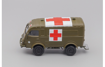 RENAULT 1000 Kg Goelette R2087 Ambulance Military (1956), military green, Véhicules Militaires Français #1