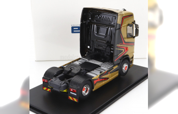 SCANIA S500 TRACTOR TRUCK 2-ASSI PETREAU TRANSPORTS (2020), GOLD BLACK RED