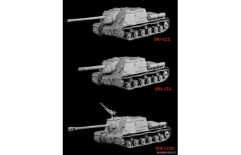 Сборная модель Самоходное орудие ИСУ-122 (2 в 1, 4 фигуры в комплекте)