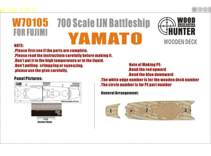 Набор деталей IJN Battleship Yamato (Fujimi 460000)