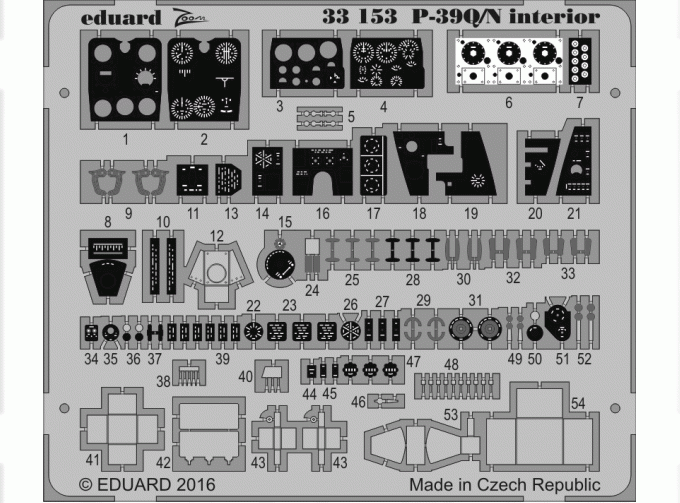 Фототравление для P-39Q/N interior