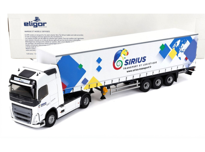 VOLVO Fh 500 Truck Telonato Sirius Transports (2020), white