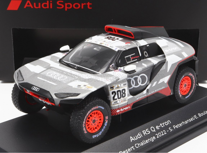 AUDI Q E-tron Rs Team Audi Sport N208 Winner Abu Dhabi Desert Challenge (2022) S.Peterhansel - E.Boulanger, Grey Silver Black