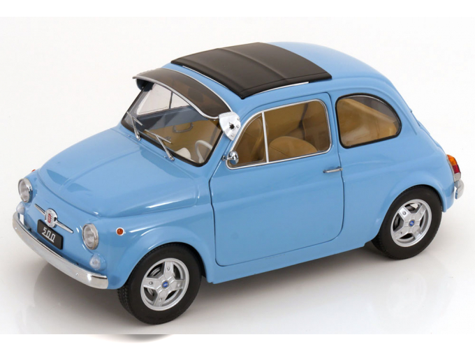 FIAT 500 F Custom with removable Softtop (1968), light blue