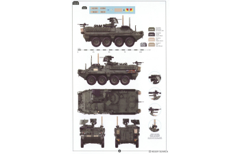 Сборная модель разведывательная машина Stryker M1127 RV (2 в 1)