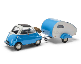 BMW Isetta with Trailer blue/white