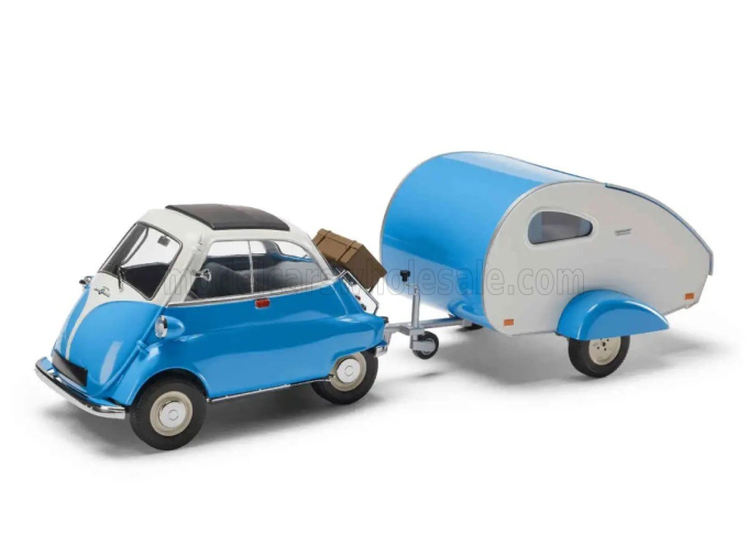 BMW Isetta with Trailer blue/white