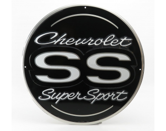 ACCESSORIES Metal Round Plate - Chevrolet Ss, Black Silver