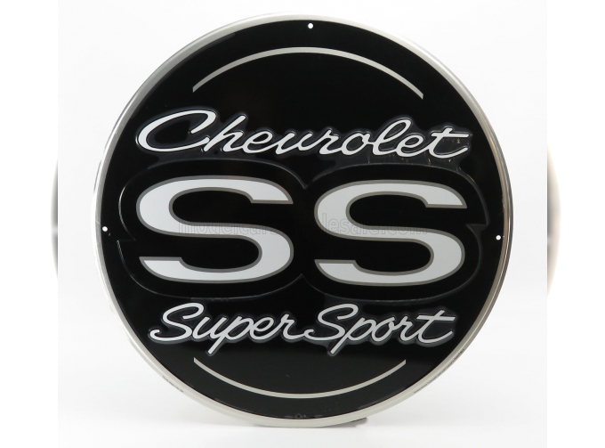 ACCESSORIES Metal Round Plate - Chevrolet Ss, Black Silver