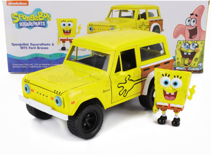 FORD Bronco With Squarepants Spongebob Figure (1973), Yellow