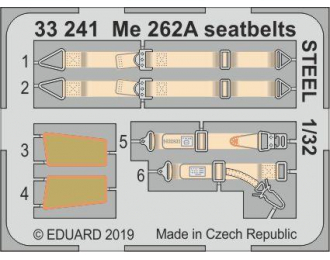 Набор фототравления для Me 262A стальные ремни