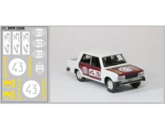 Декаль ВАЗ тамповка Саратов/тантал Ралли СССР (белый/желтый)