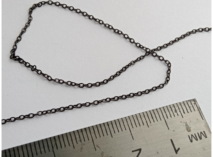 Цепь звено 1 мм, длинна 0.5 метра черный 