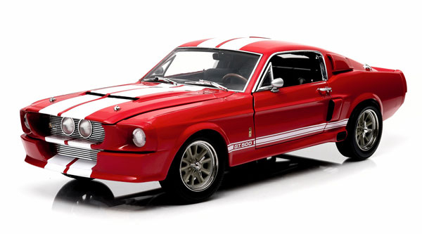 FORD Mustang Shelby GT-500 (1967), red with white stripes