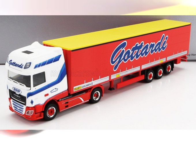 DAF Xf480 Truck Telonato Gottardi Transports (2017), White Red