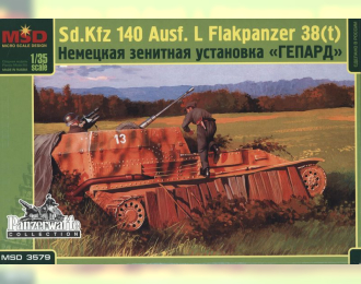 Сборная модель Немецкая ЗСУ Sd.Kfz 140 Ausf.L Flakpanzer 38(t) (Гепард)