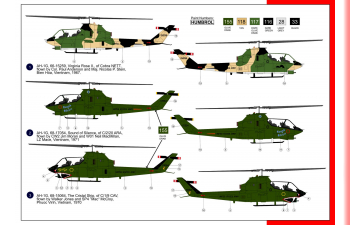 Сборная модель Вертолёт Bell AH-1G Huey Cobra "Early Over Vietnam"