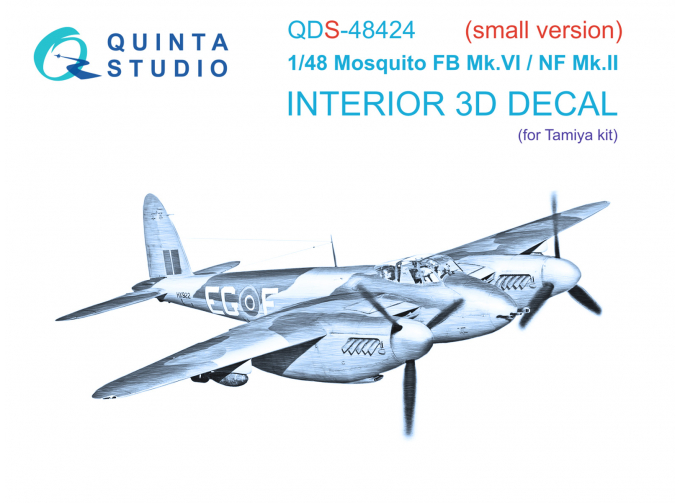 3D Декаль интерьера кабины Mosquito FB Mk.VI/NF Mk.II (Tamiya) (малая версия)