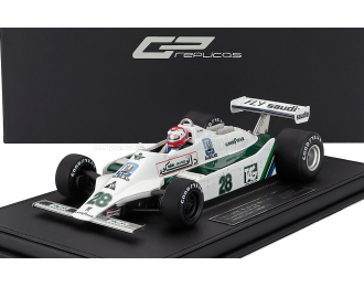 WILLIAMS F1 Fw07 Ford №28 Winner British Gp (with Pilot Figure) Clay Regazzoni (1979), White Green