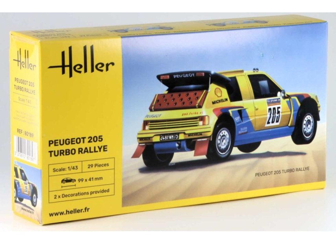 Сборная модель Peugeot 205 Turbo Rallye 1987