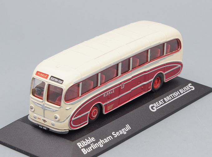 автобус LEYLAND Tiger Cub Burlingham Seagull "RIBBLE" 1951 Beige/Maroon