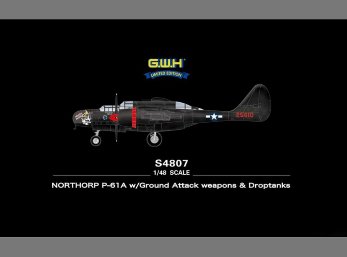 Сборная модель Northrop P-61A w/Ground Attack weapons & Droptanks