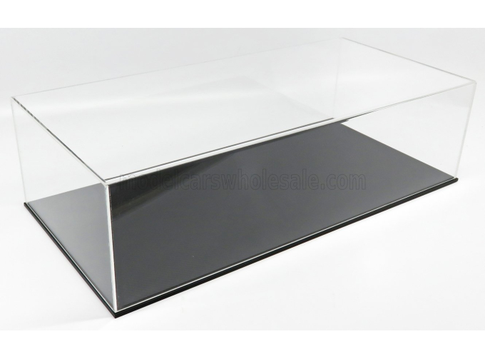 Бокс акриловый с подставкой черного цвета с эффектом углеродного волокна 