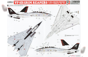 Сборная модель US Navy F-14B VF-101 "Grim Reapers"