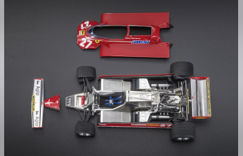 FERRARI F1 126ck №27 3rd Canada Gp (1981) Gilles Villeneuve - Apribile - With Openings - Dettaglio Motore - Engine Detail, Red Silver